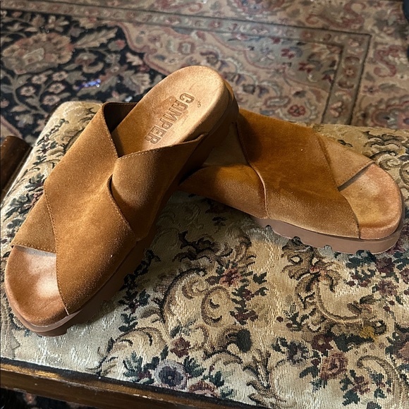 Camper Brown Slide Sandals - Picture 4 of 14